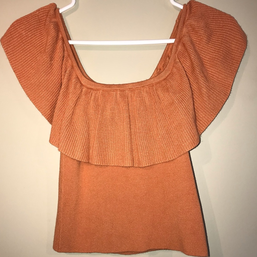 Forever 21 Burnt Orange Off-the-shoulder Top